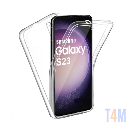 Capa de Silicone 360º para Samsung Galaxy S23 Transparente